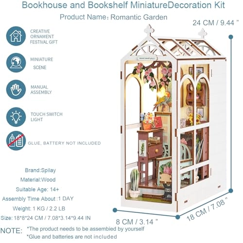 DIY Book Nook Kit - FLOWER HOUSE BOOKNOOK 1/32