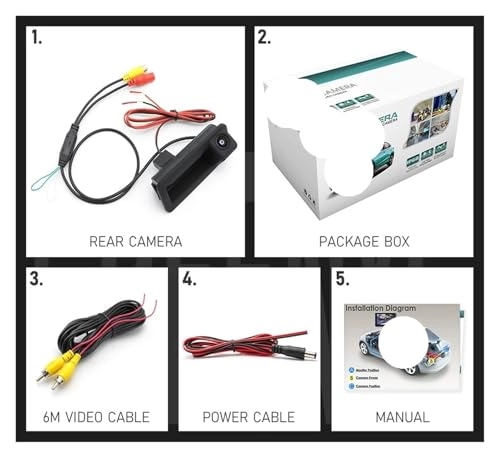 Rear View Camera Fisheye - Night vision Wired 1080P