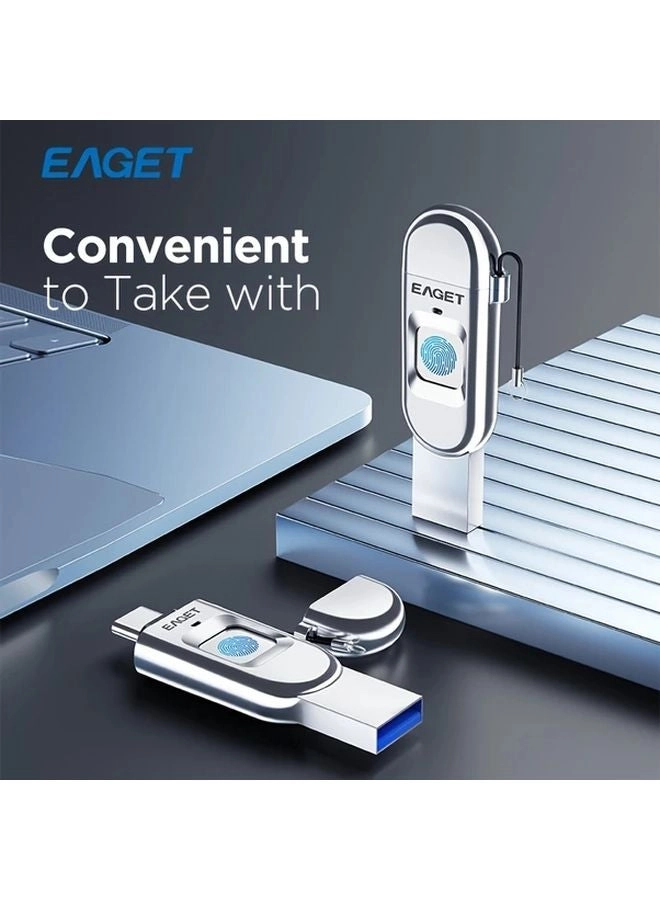 Fingerprint Encrypted USB Flash Drive - USB 3.2 64GB