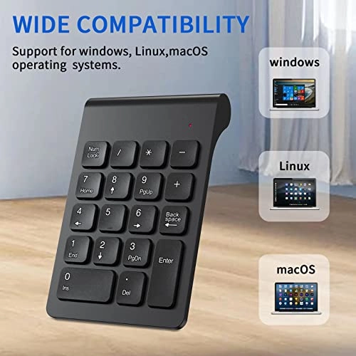 18K-W-Numeric-Keypad - 2.4G Wireless Black