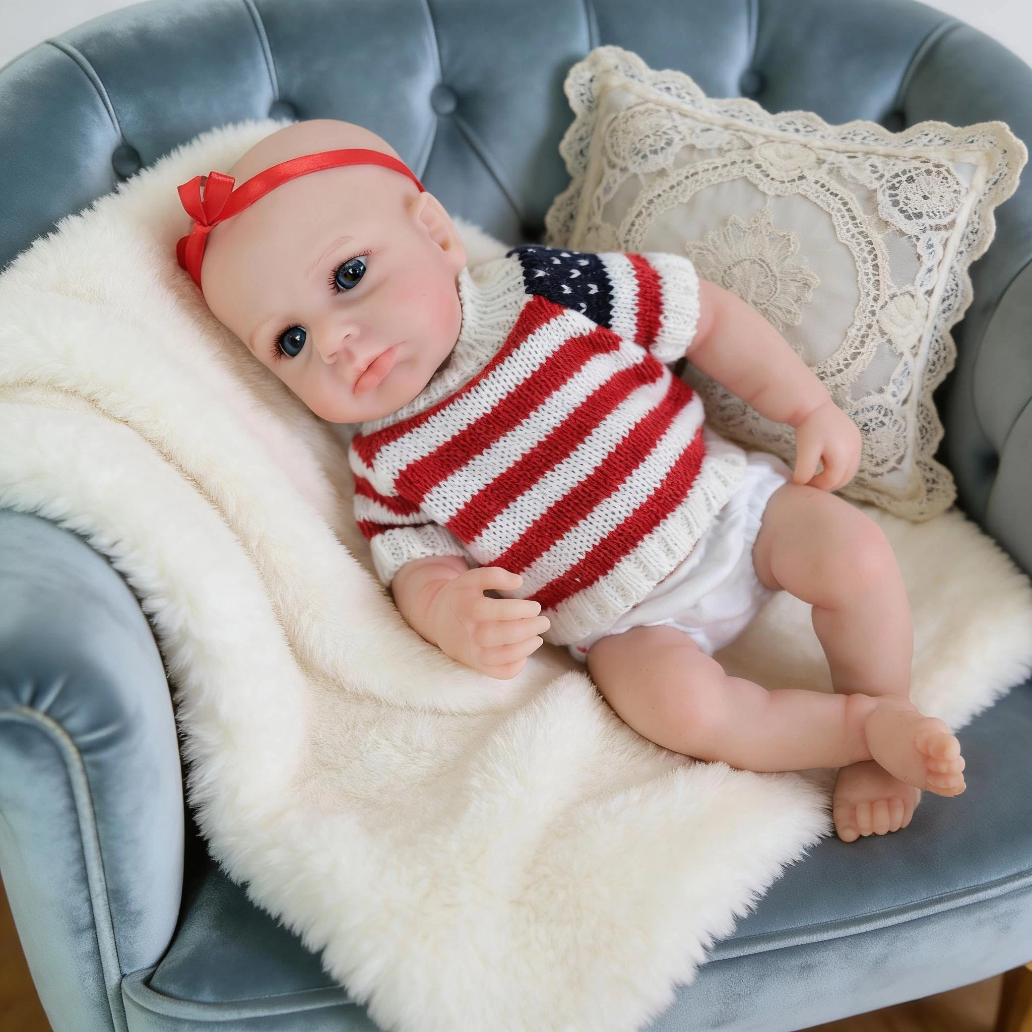 Nanjing Tianzeng Gifts Co.,Ltd Loulou Awake Reborn Baby Doll - 12 inch Full body silicone Ages 3+