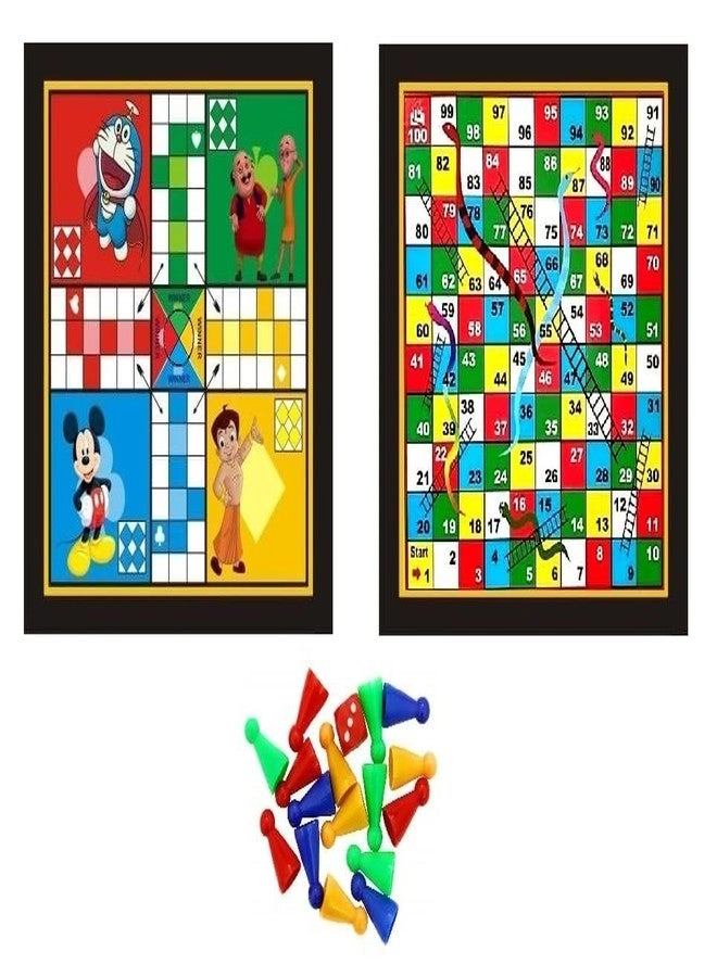 Snakes & Ladders & Ludo Set - 2-in-1 Classic