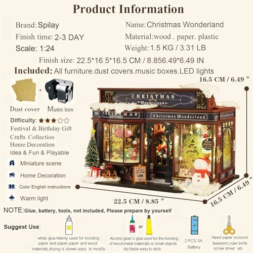 DIY Miniature Dollhouse Kit - 124 scale