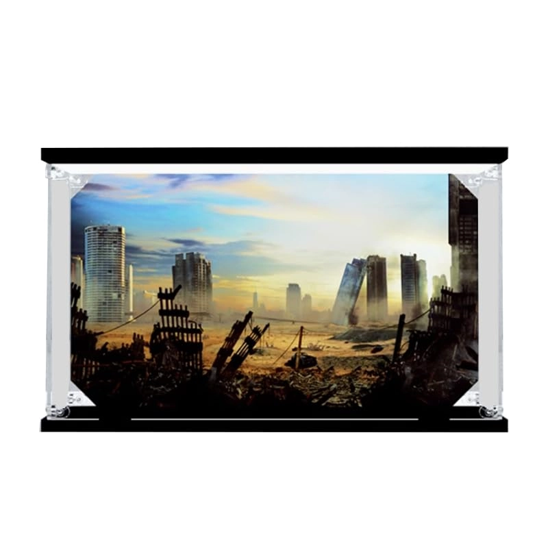 HCAEIOFJ Clear Acrylic Display Case - for 75376 Black Bottom+top Light