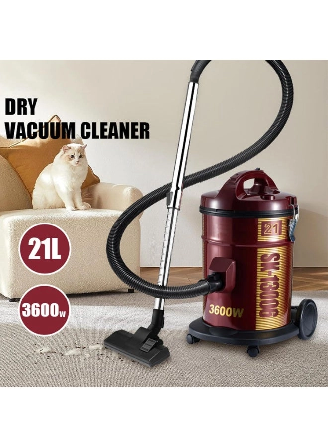 Drum Vacuum Cleaner - 3600W 21L