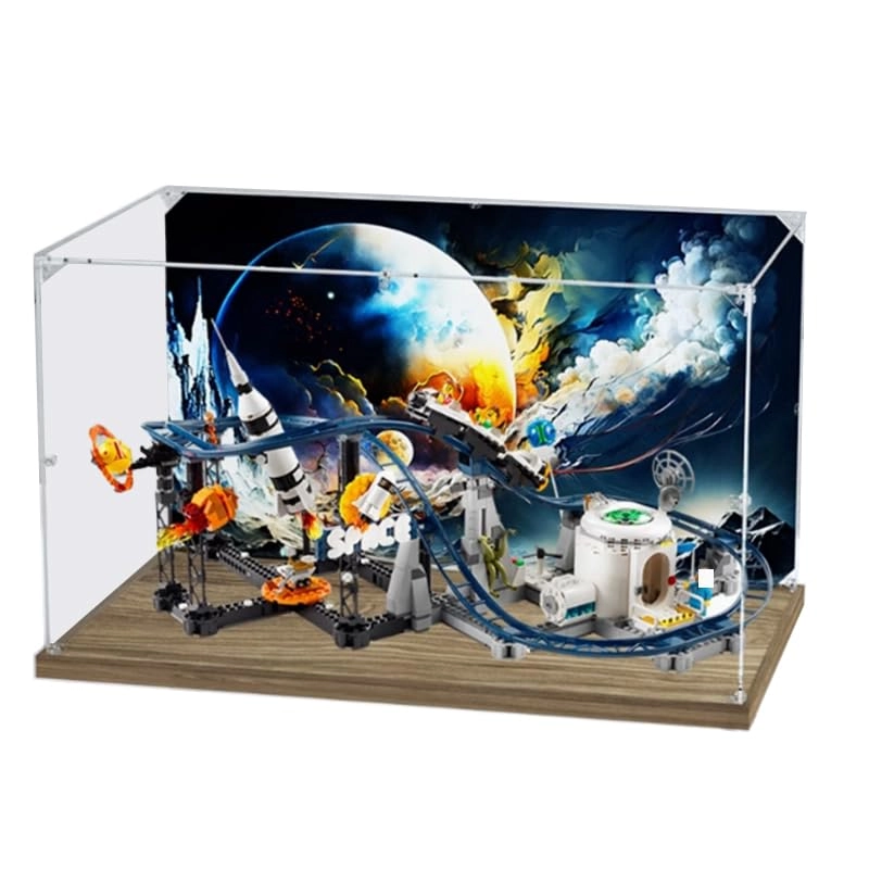 HCAEIOFJ Clear Acrylic Display Case (31142) - Lego Creator Space Roller Coaster