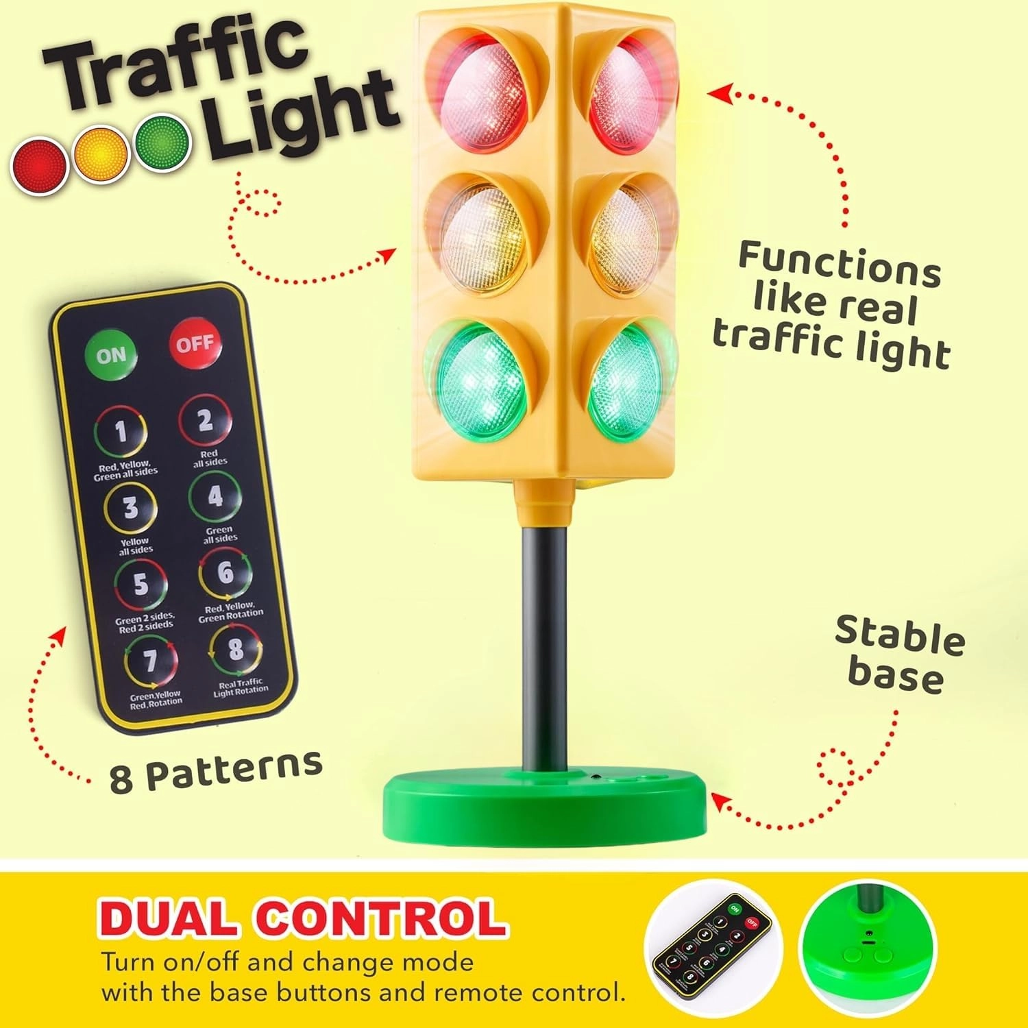 Traffic Light - 13-Inch 8 Modes Remote