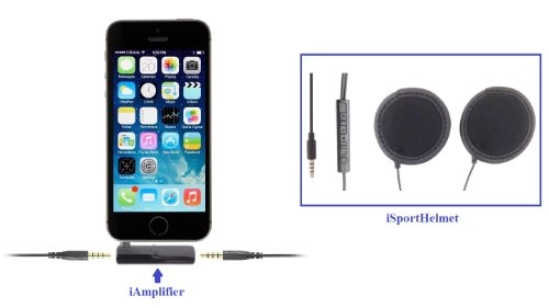 iSportHelmet - Helmet Stereo Earphone + iAmplifier - Headphone Amplifier