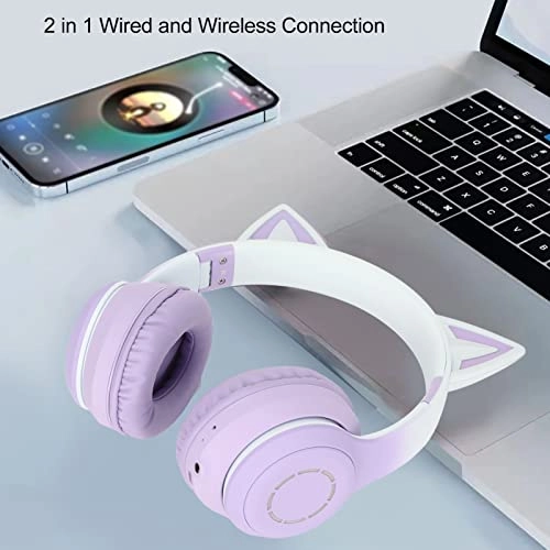 Cute Cat Ear Gaming Headphones Wireless Headset