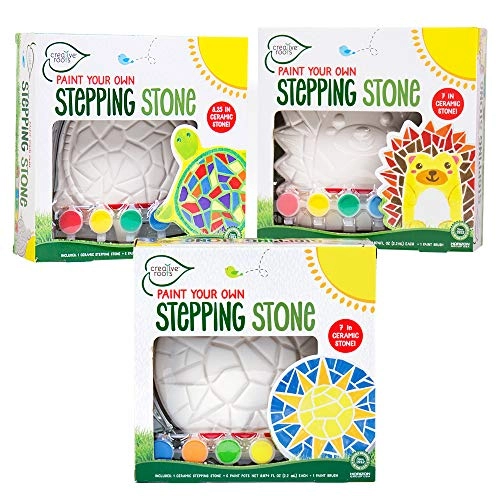 Creative Roots Sun Stepping Stone + Hedgehog Stepping Stone + Turtle Stepping Stone - 3 kits