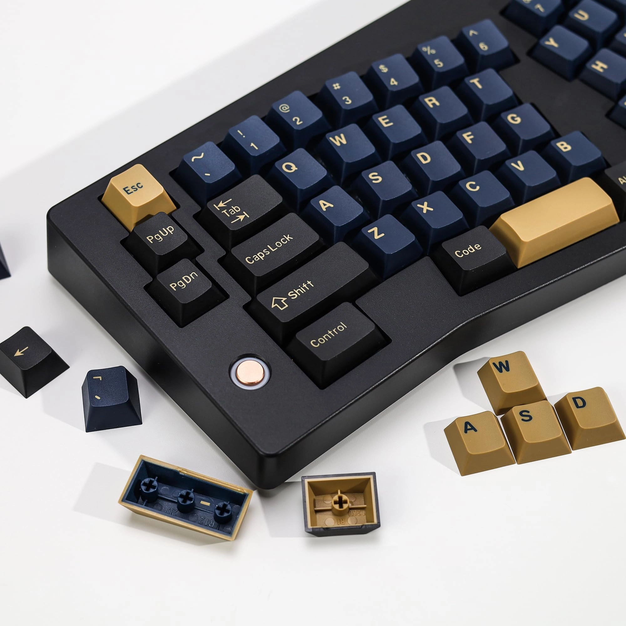 KBDiy Blue Samurai PBT Double Shot Keycap Set - Wired