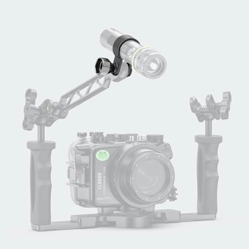 Diving Flashlight Holder Mount Clamp - Adjustable Aluminum Alloy