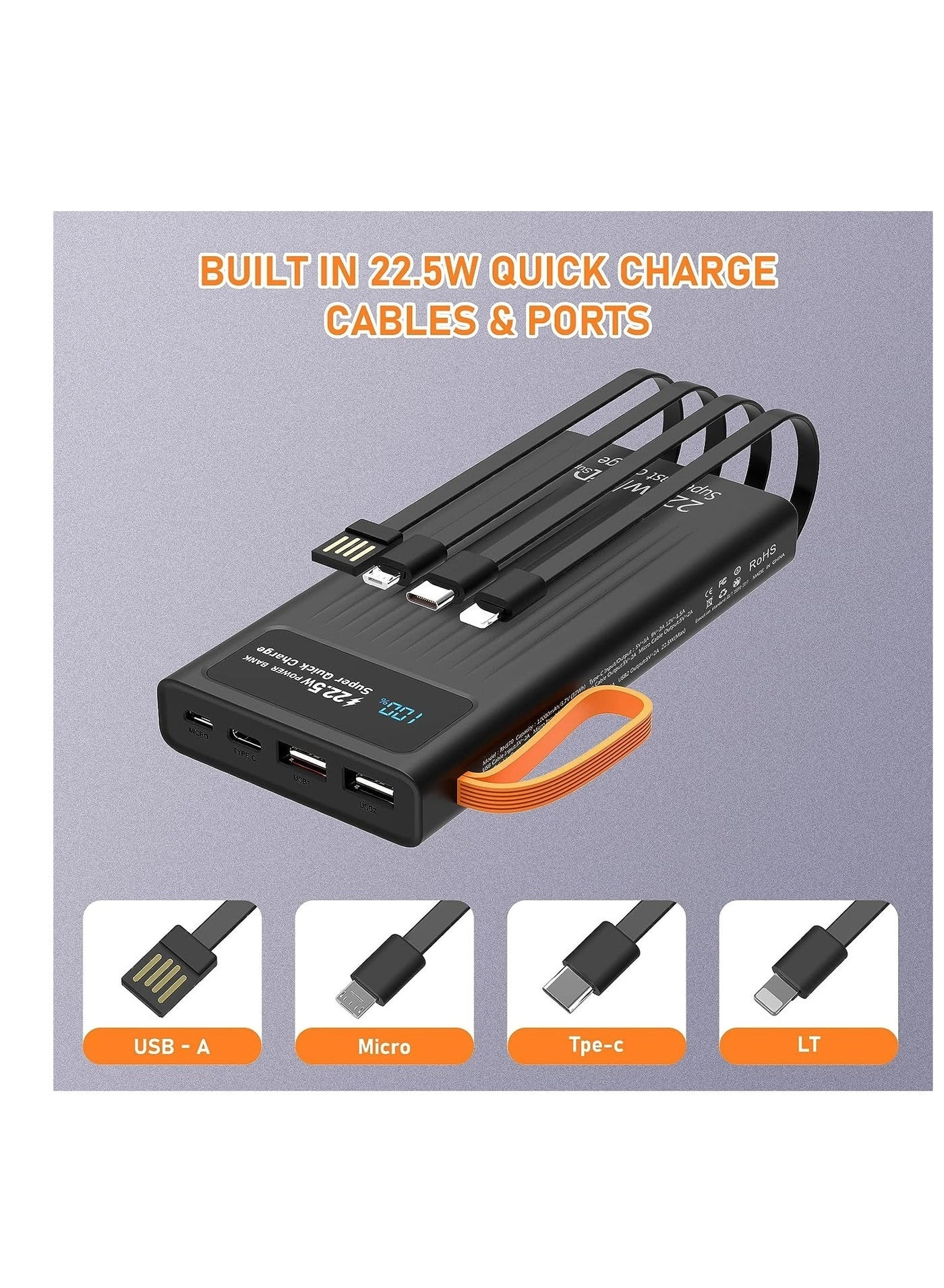 Power Bank - 20000 Watt-hour 22.5w