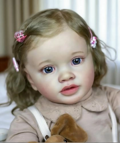 Pippa Reborn Baby Doll - 26 inch Cotton Vinyl Hand-rooted Curly Hair Ages 3+