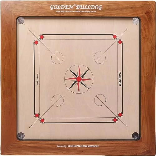Golden Carrom Board