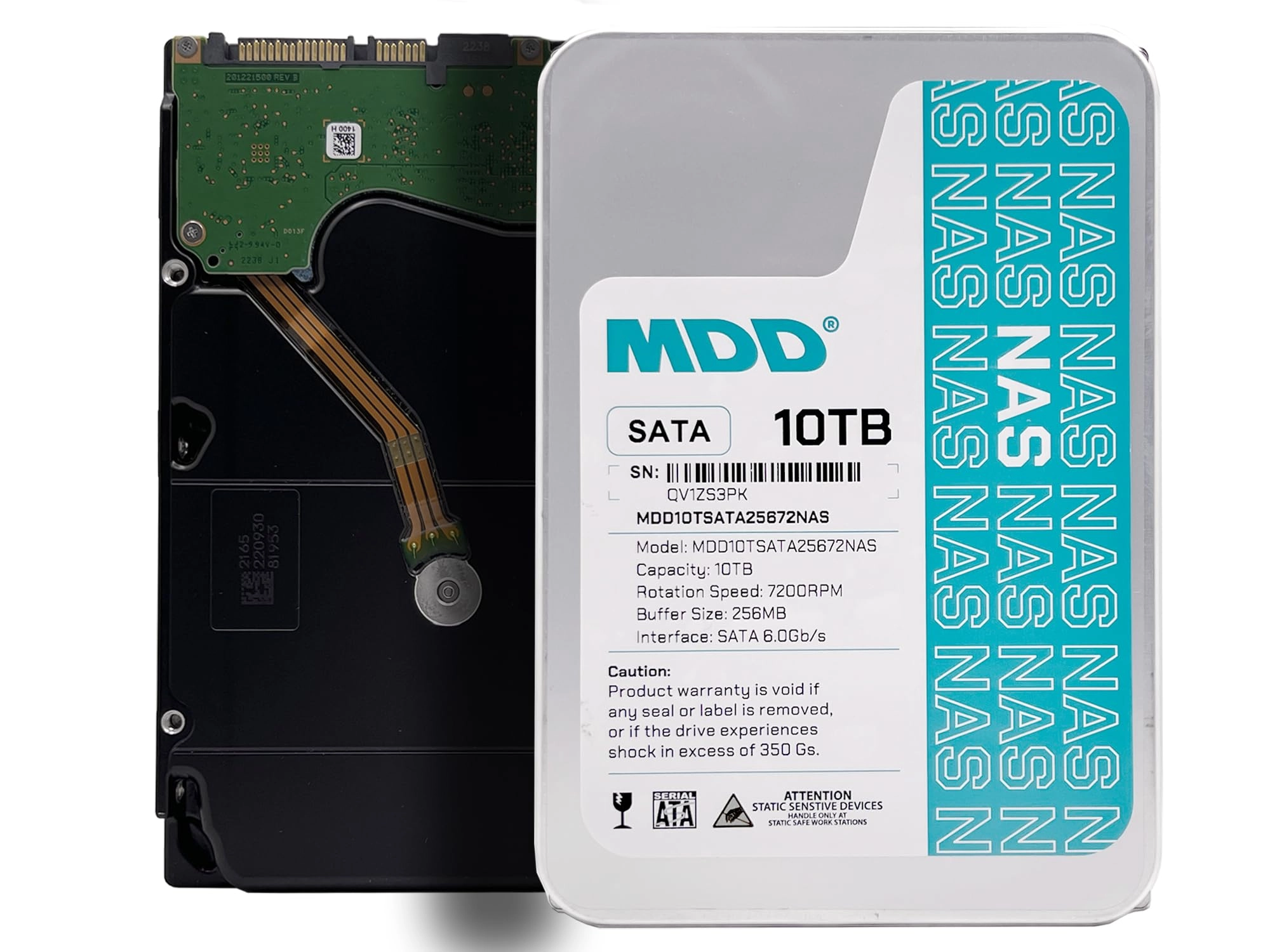 MDD MAXDIGITALDATA 3.5" 7200rpm 256MB SATA 6Gb/s (MDD10TSATA25672NAS/5YR) - 10TB