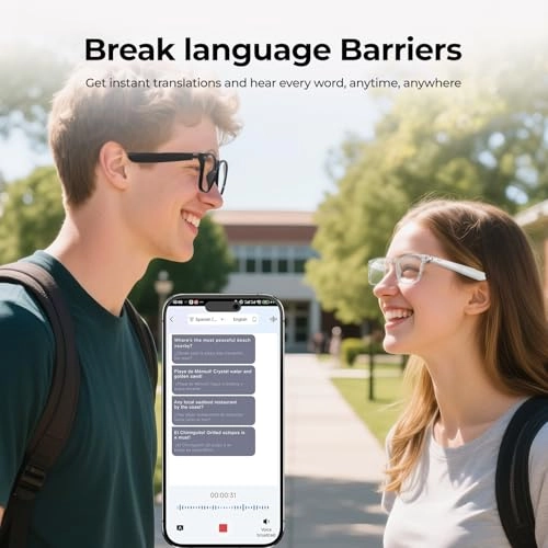 AI Smart Glasses - AI Translation 110+ Languages Bluetooth