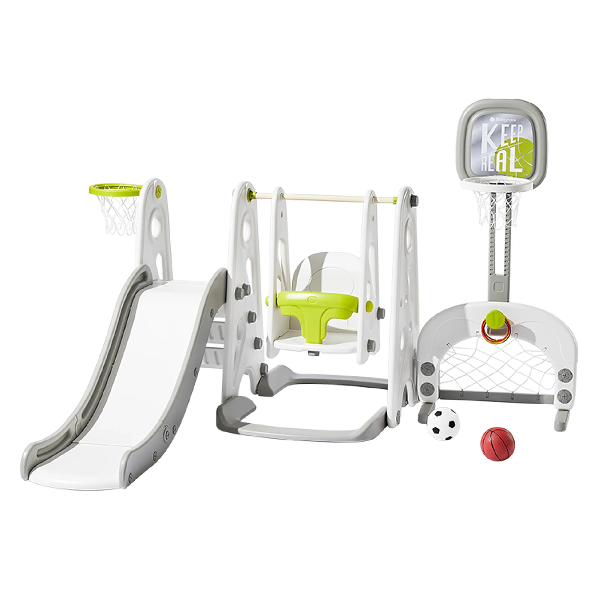 Babycare 5 In 1 Kids Slide And Play Set - Slide Climber Hoop Indoor/Outdoor