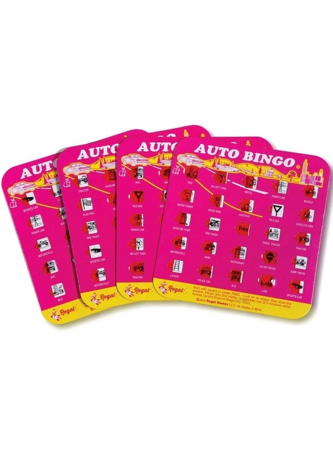 Finger Tip Shutter Bingo Cards - 4 Packs Pink