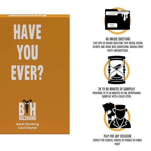 Never Have I Ever Drinking Cards - English Adult 60-card