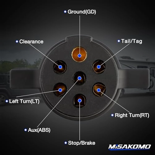 7-Way Round Pin Tractor Trailer Light Tester - One-Man Testing 7865L