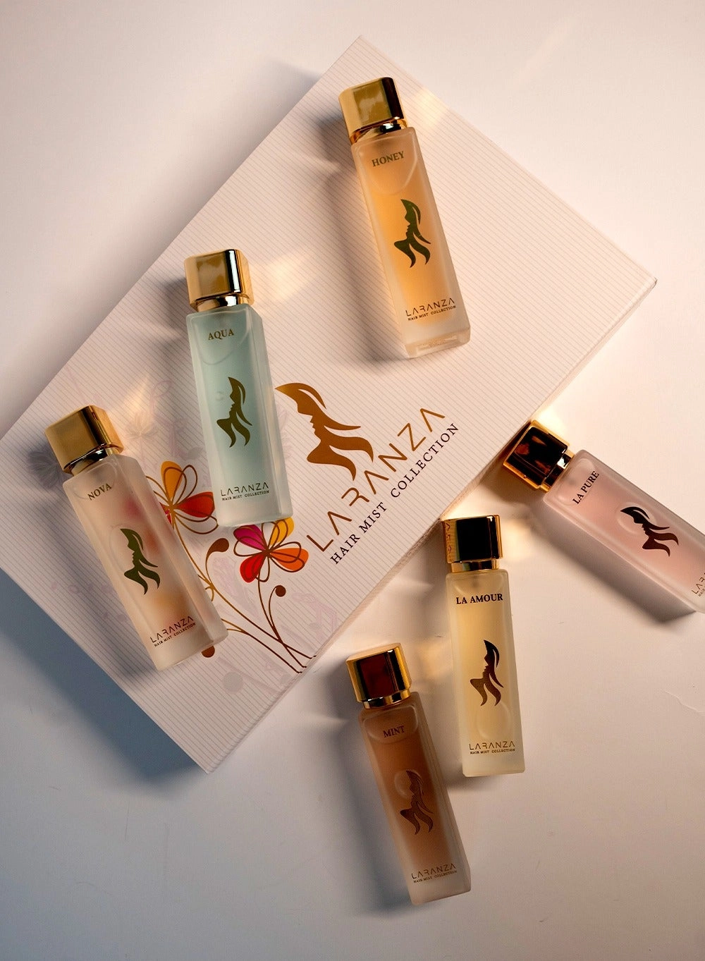 Laranza Hairmist Collection - 6 x 50ml Honey Nova Mint La Pure Aqua La Amour