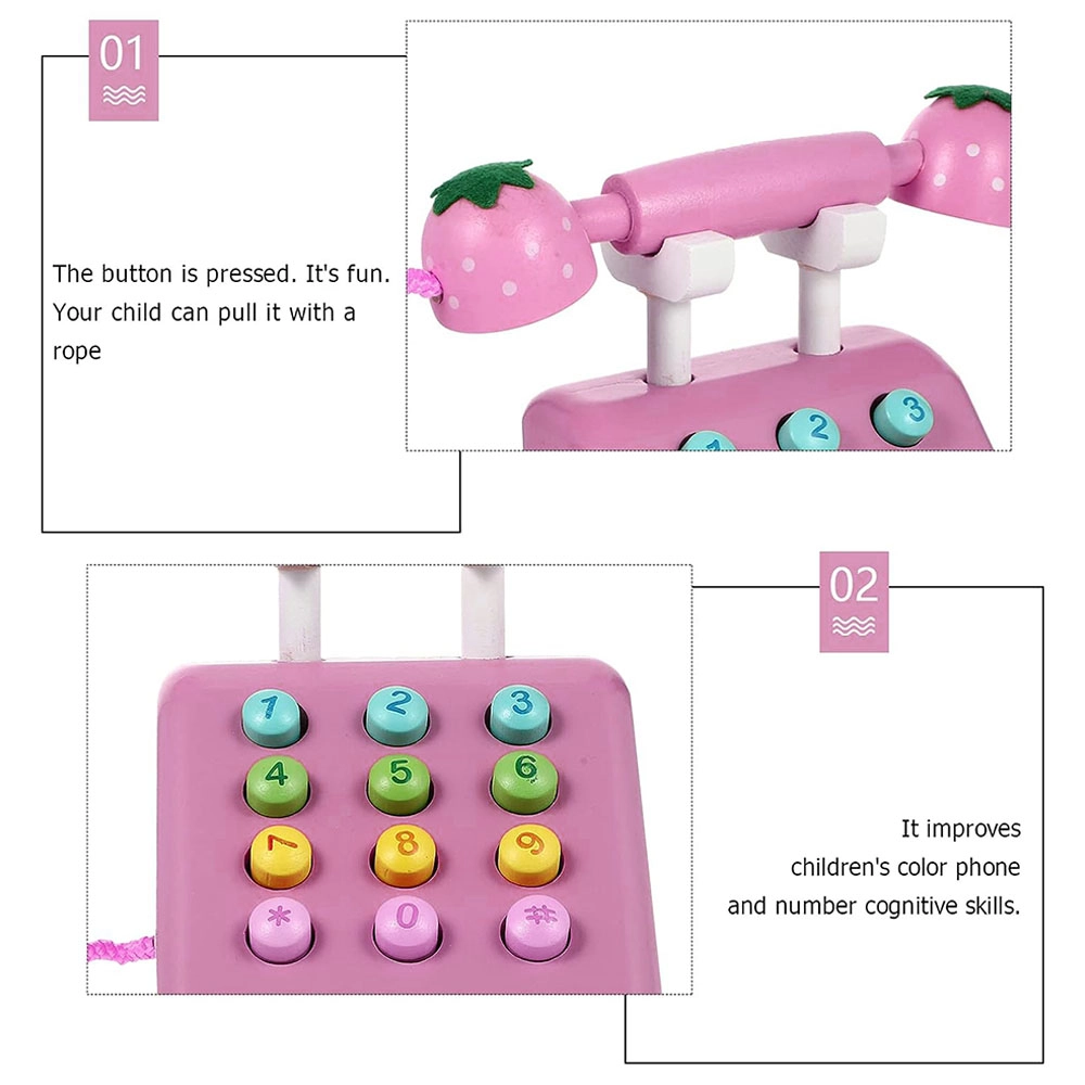 Wooden Pretend Telephone Toy (FP-2101-74)