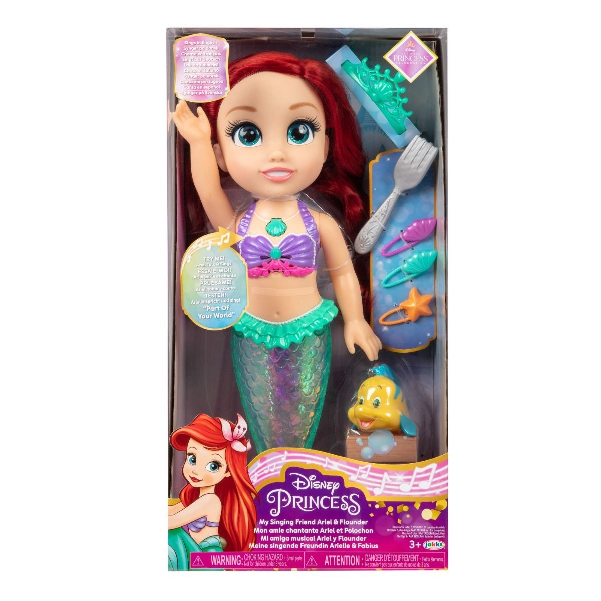 Ariel Doll - Sing & Sparkle Multicoloured
