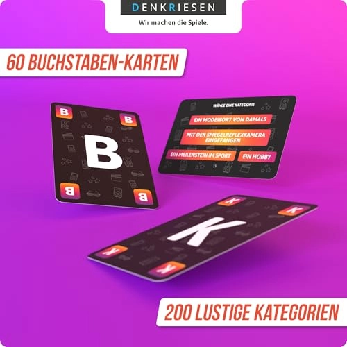 Stadt Land Vollpfosten: 70/80/90 Edition - Card Game (German)