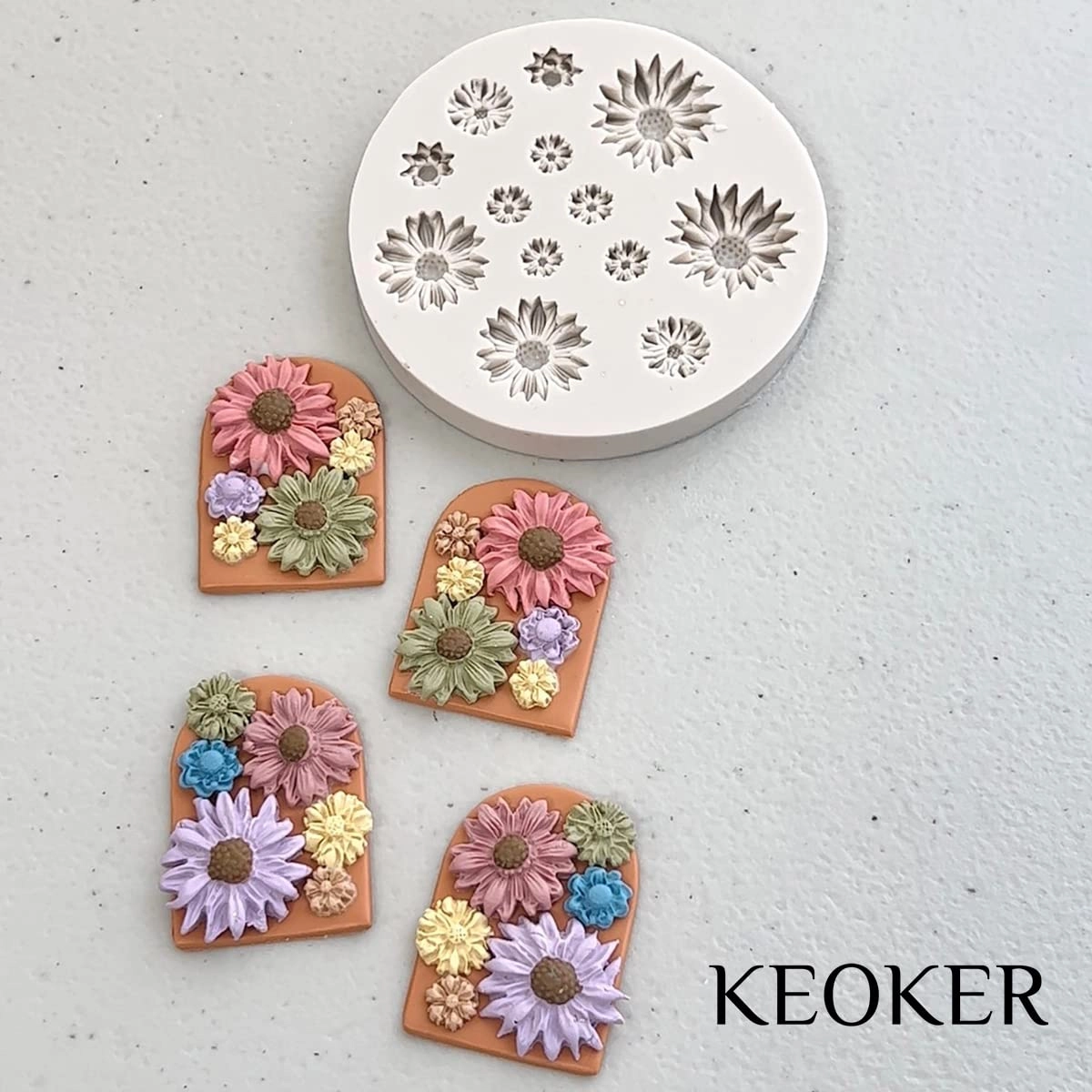 Flower Polymer Clay Molds - Daisy Miniature Jewelry Making