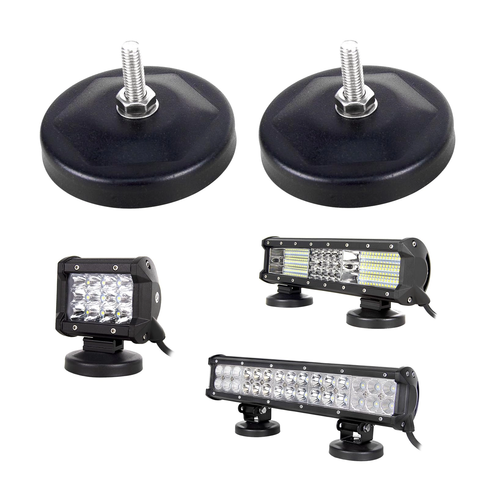 rigidon Magnetic Base Led Work Light Bar Mounting Brackets - 75mm Pack of 2