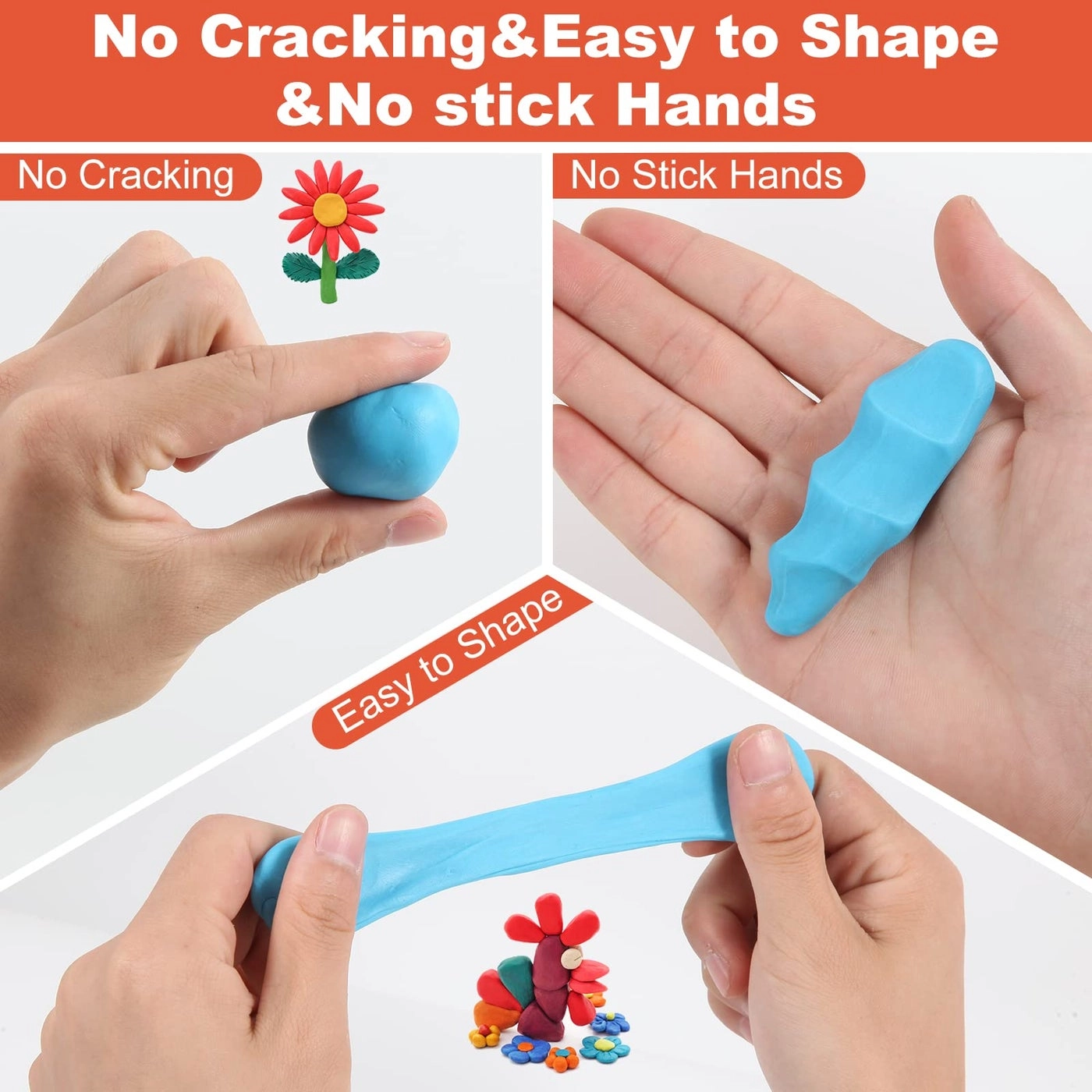 Polymer Clay Starter Kit - 545g 24 pcs.