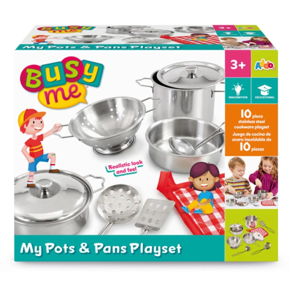 Busy Me My Pots And Pans Kitchen Playset - 10 pcs (527-315_13124_B)