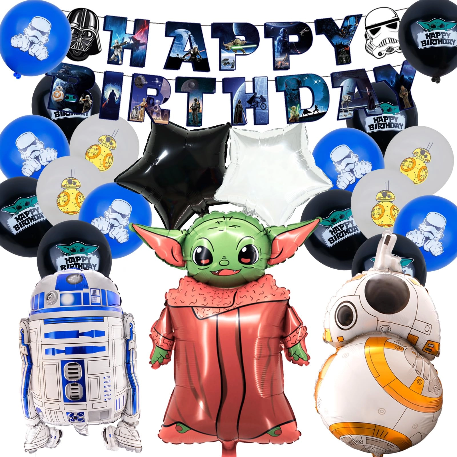 Ainvliya Star Foil Balloons - 26PCS Birthday