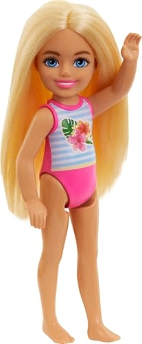 Chelsea Small Doll - Blonde Hair Blue Eyes Striped Swimsuit Ages 3+