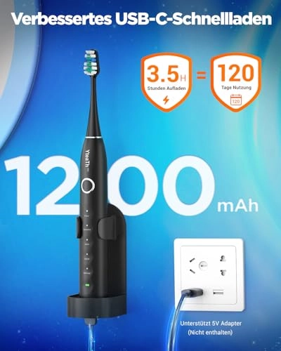 Y08U - 8 Brush Heads 120 Days Battery Life USB C