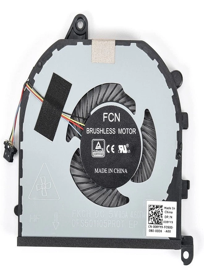 Replacement CPU w/GPU Cooling Fan - XPS 15 9570 XPS 15 7590 Precision 5530 5540