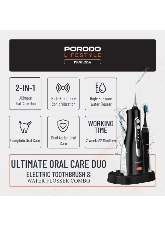 Electric Toothbrush - 1200mAh + Water Flosser - 300mL