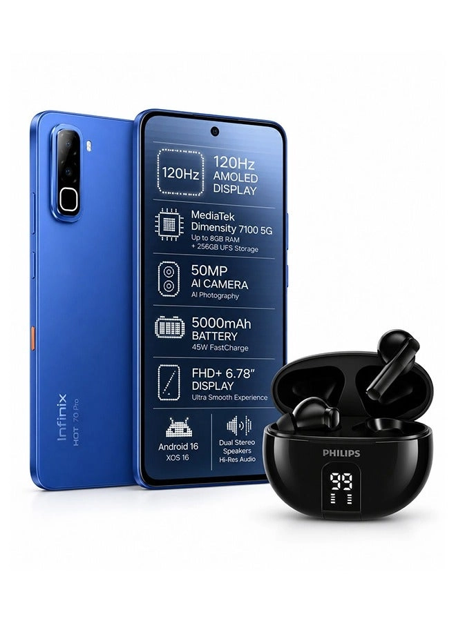 Hot 70 pro 6GB 256GB + Earbuds