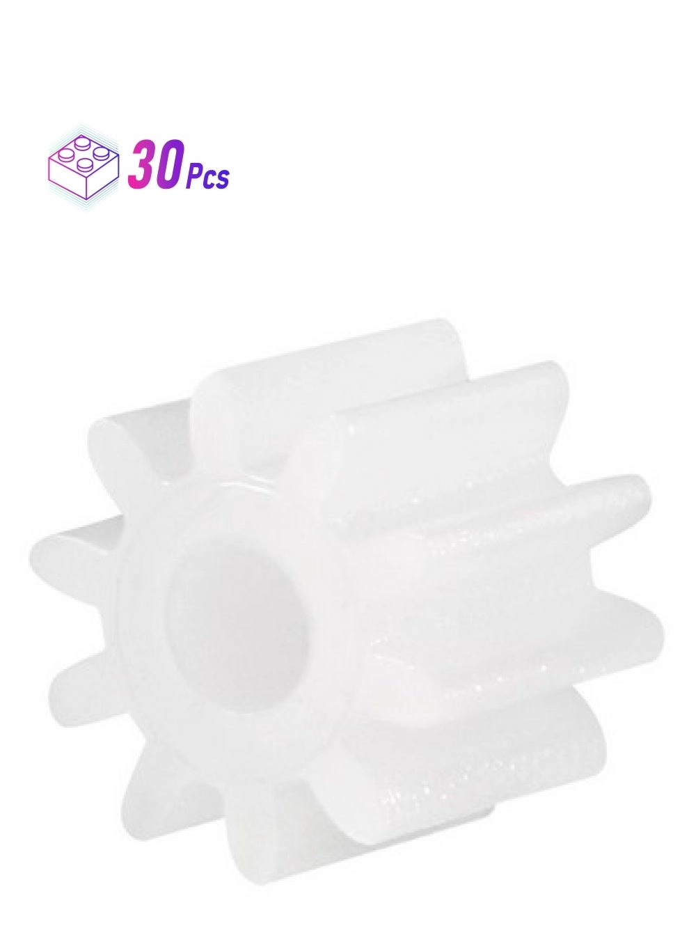 uxcell 102A - 30Pcs 10 Teeth White