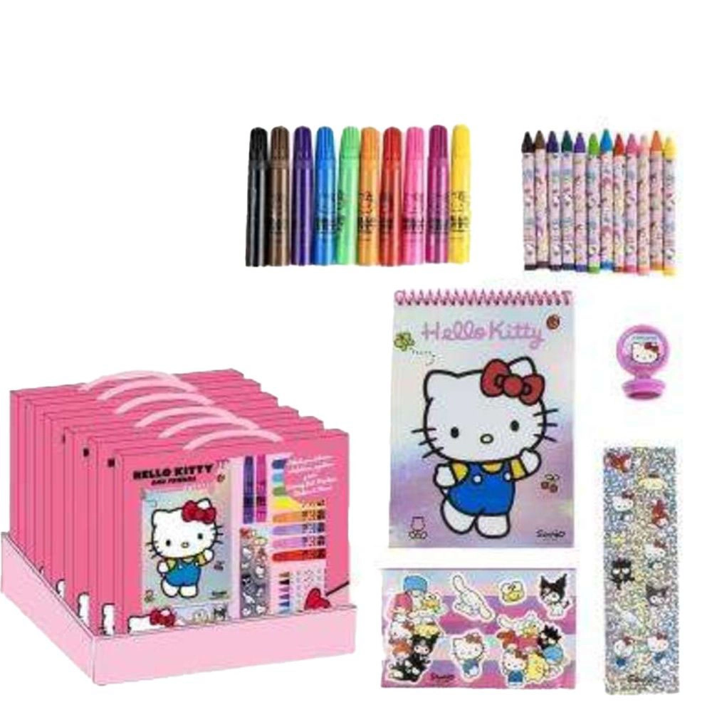 Colorable Activity Set Display - 6 PCS markers crayons notebook
