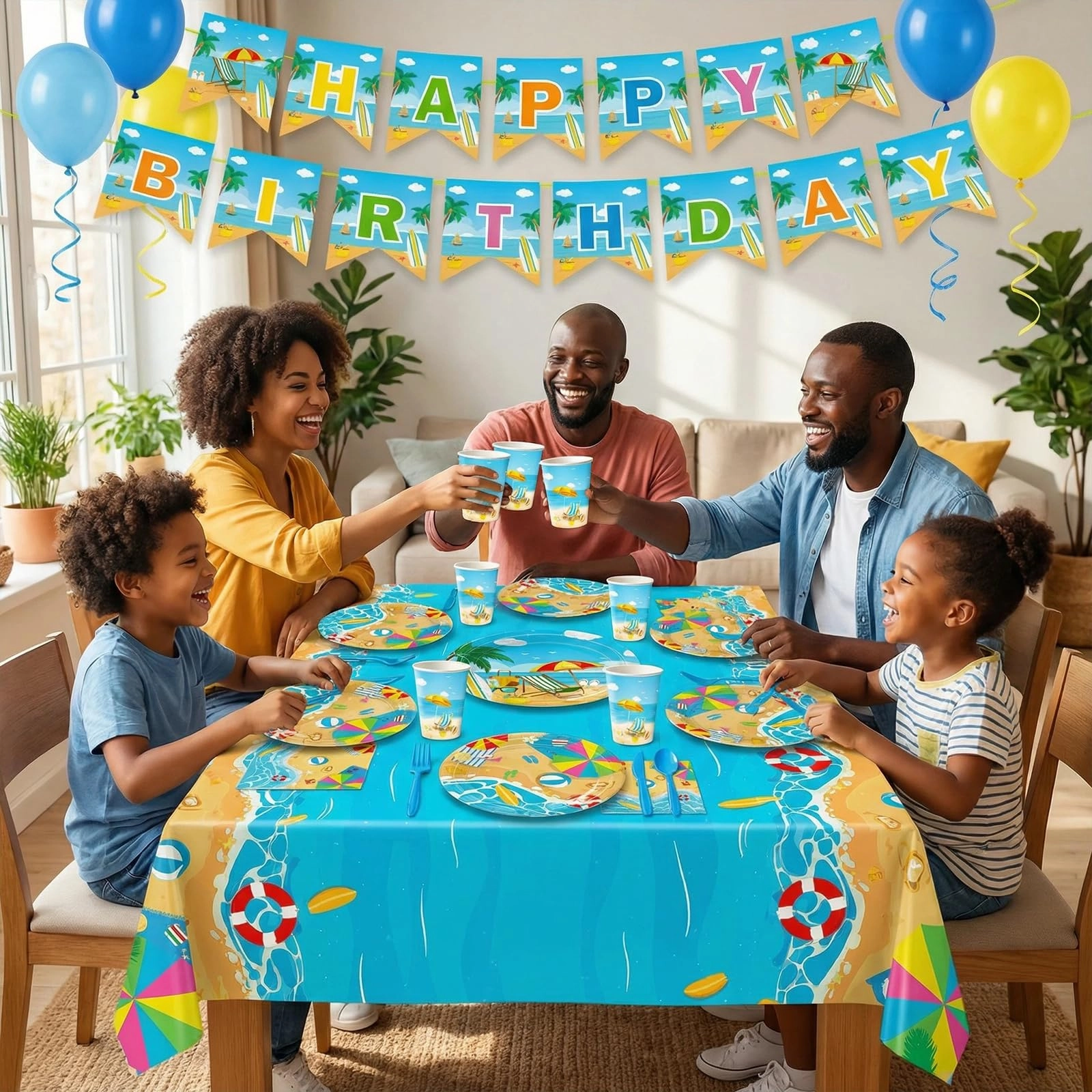 Summer Beach Party Supplies - 171pcs Birthday