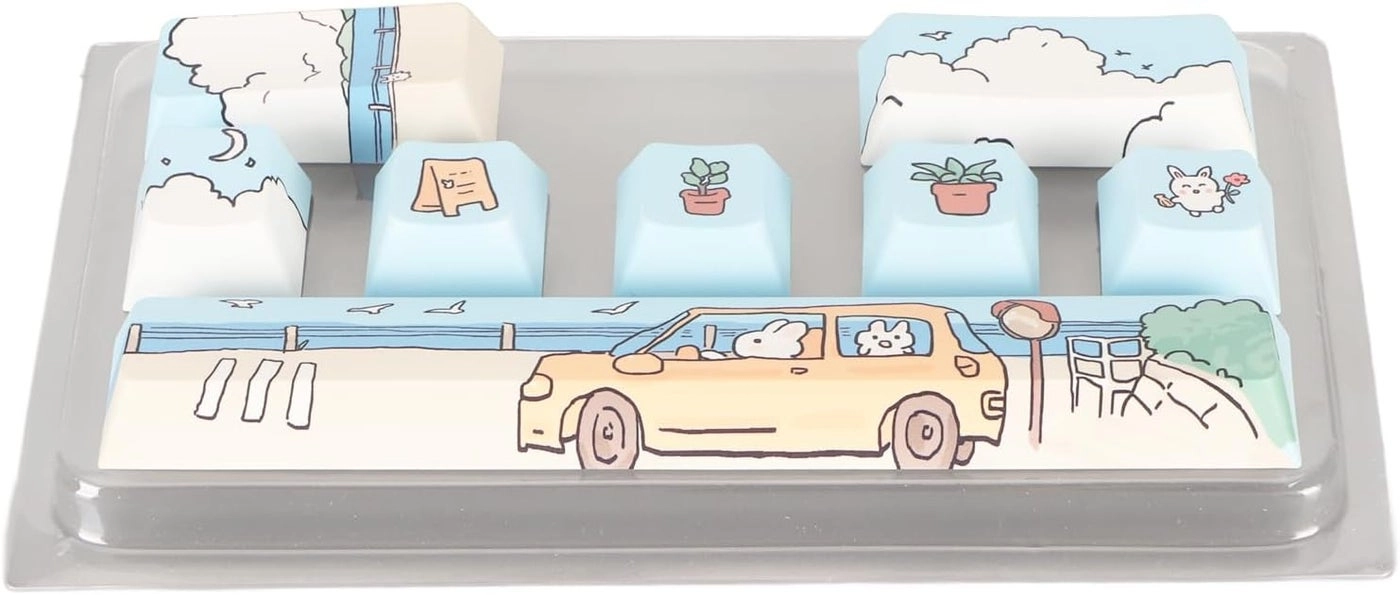 klarako PBT Keycaps - 8 Key Compatible with 61 87 104 108 Keyboards