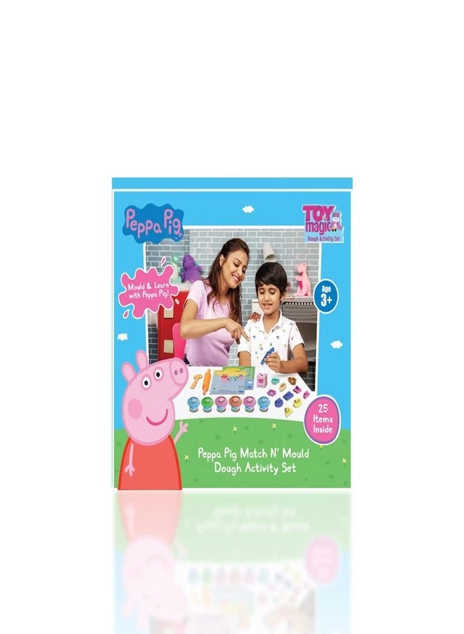 ToyMagic Peppa Pig Soft Dough Match N' Mould Cube Activity Set - 3+ years 6 pcs