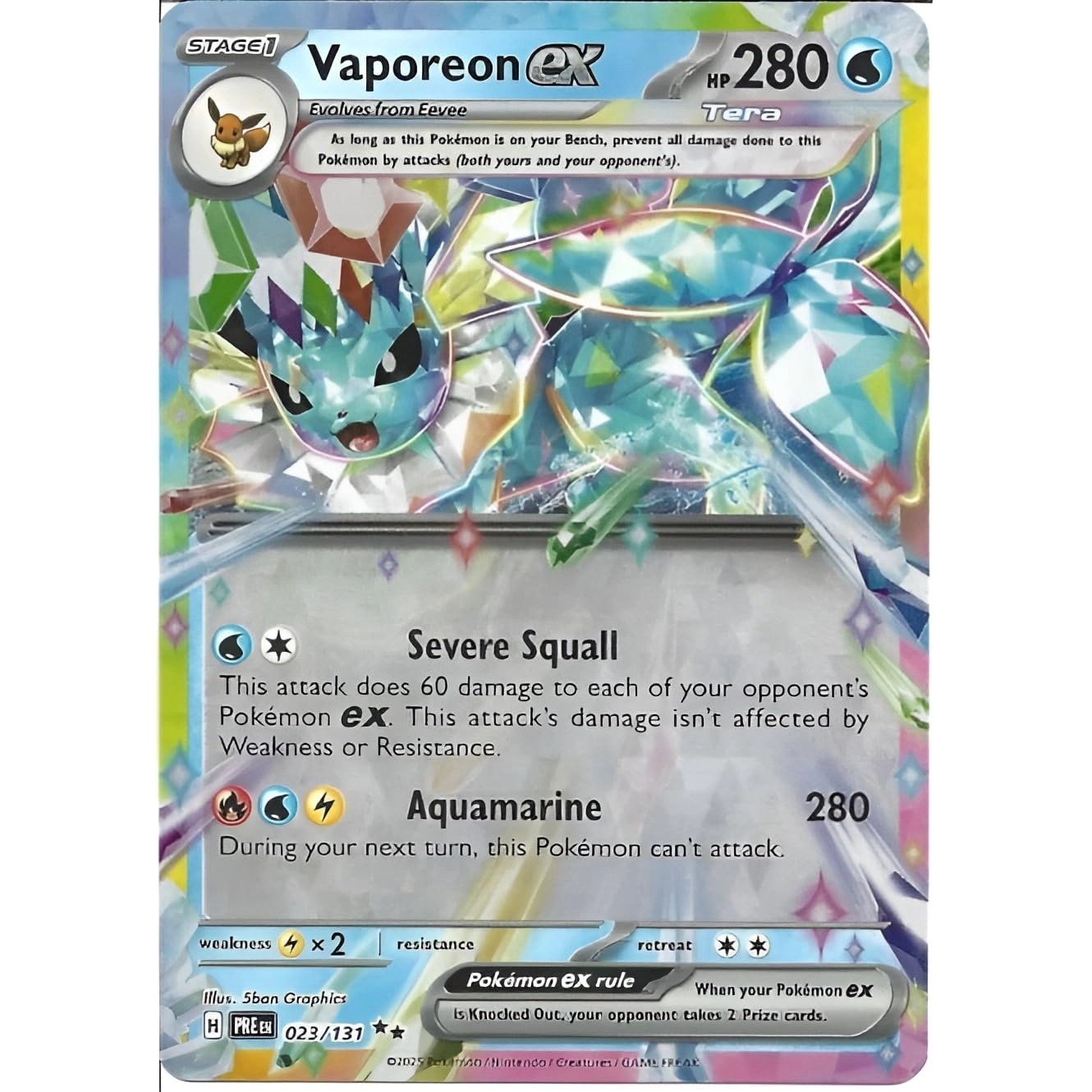 Pokémon Pokemon Vaporeon ex 023/131