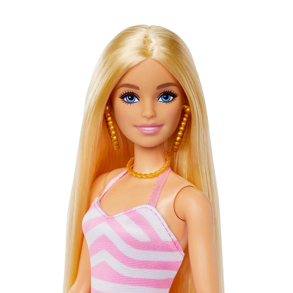 Barbie Fashion & Beauty Beach Doll - Orange Swimsuit Ages 3+