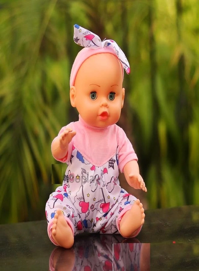 Interactive Baby Doll - 3 in 1 Multicolor + High Chair Cot + Stroller Character Playset