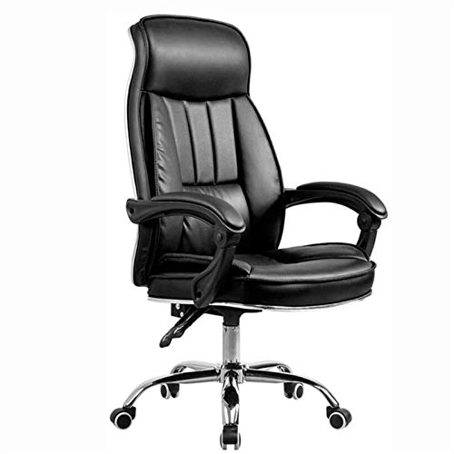 Desk Chair - PU Leather Brown High Back