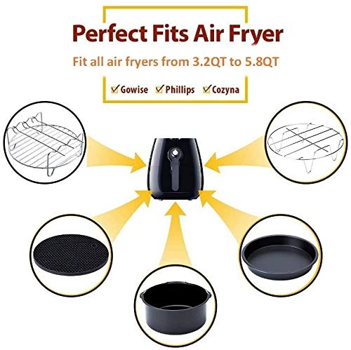 Cake Barrel + Pizza Pan + Metal Holder + Double Layer Rack + Silicone Mat - Stainless Steel 5-PCS