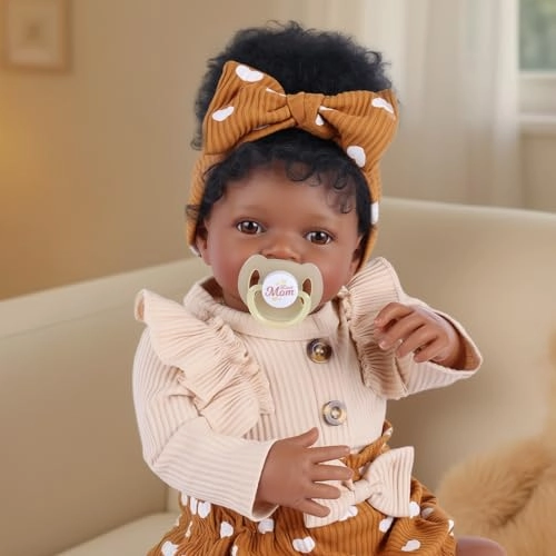 Reborn Baby Doll - 20 Inch Soft Cloth Body Black Girl Ages 3+